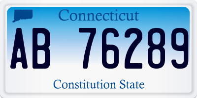 CT license plate AB76289