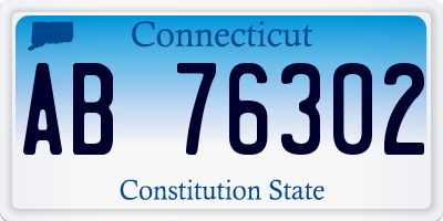 CT license plate AB76302