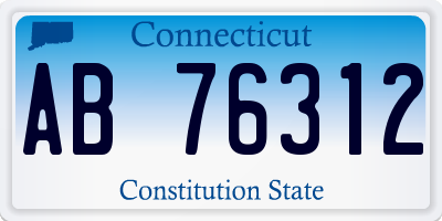 CT license plate AB76312
