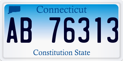 CT license plate AB76313