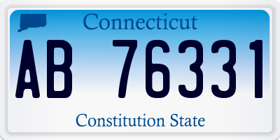 CT license plate AB76331