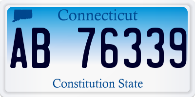 CT license plate AB76339