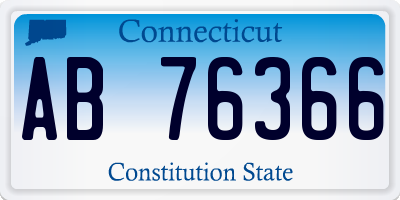 CT license plate AB76366