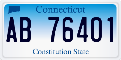 CT license plate AB76401