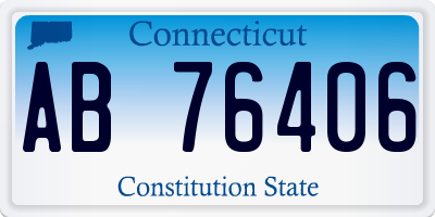 CT license plate AB76406