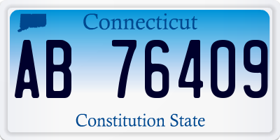 CT license plate AB76409