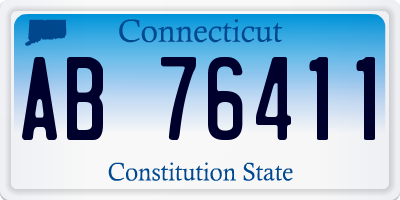 CT license plate AB76411