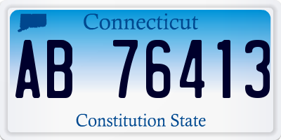 CT license plate AB76413