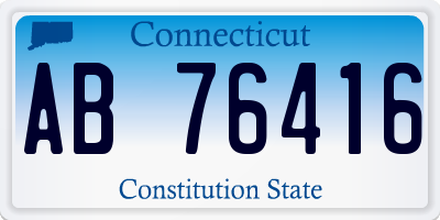 CT license plate AB76416