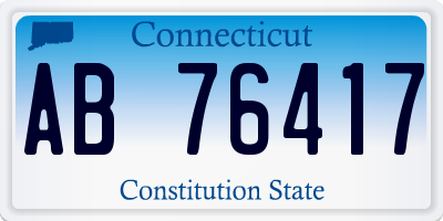 CT license plate AB76417