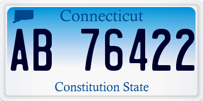 CT license plate AB76422