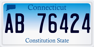 CT license plate AB76424