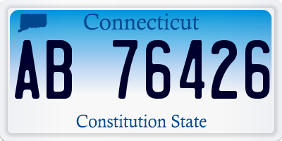 CT license plate AB76426