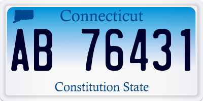 CT license plate AB76431