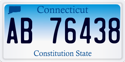 CT license plate AB76438