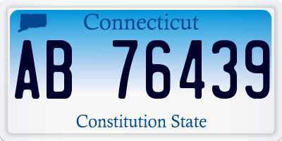 CT license plate AB76439
