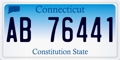 CT license plate AB76441
