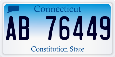 CT license plate AB76449