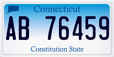 CT license plate AB76459