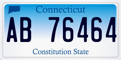 CT license plate AB76464