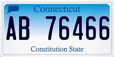 CT license plate AB76466