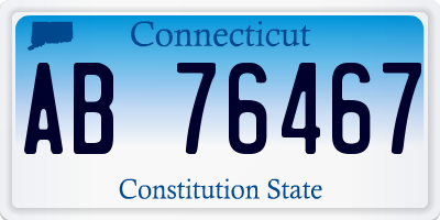 CT license plate AB76467