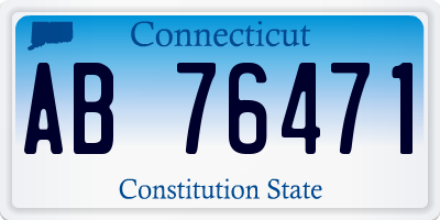 CT license plate AB76471