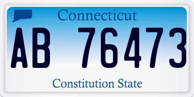 CT license plate AB76473