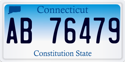 CT license plate AB76479