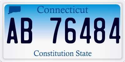 CT license plate AB76484