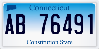 CT license plate AB76491