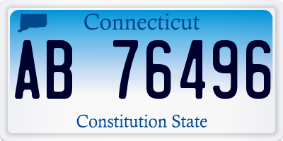 CT license plate AB76496
