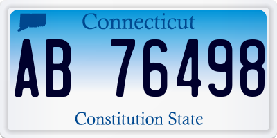 CT license plate AB76498