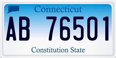 CT license plate AB76501