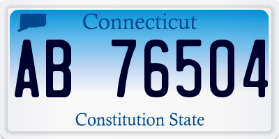 CT license plate AB76504