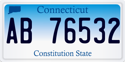 CT license plate AB76532