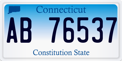 CT license plate AB76537