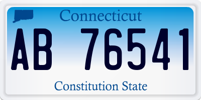 CT license plate AB76541