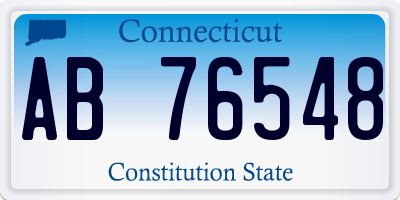 CT license plate AB76548