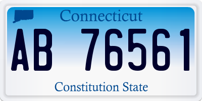 CT license plate AB76561