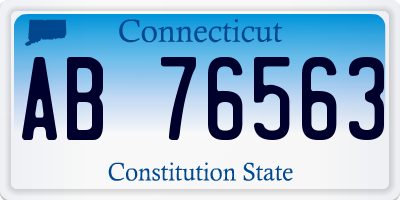 CT license plate AB76563