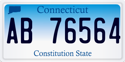 CT license plate AB76564