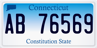 CT license plate AB76569