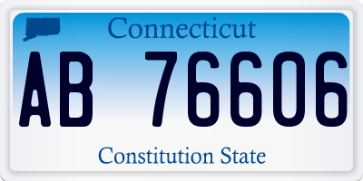 CT license plate AB76606