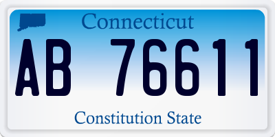 CT license plate AB76611