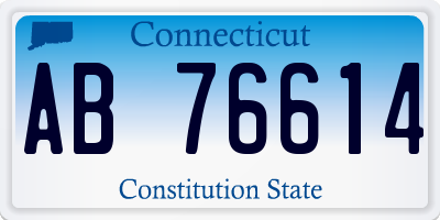 CT license plate AB76614