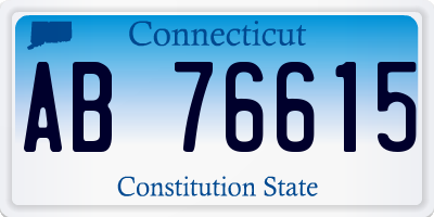 CT license plate AB76615