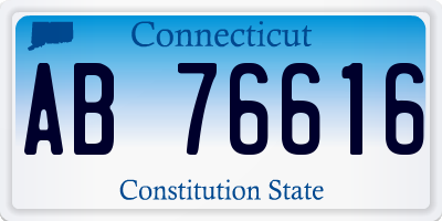 CT license plate AB76616