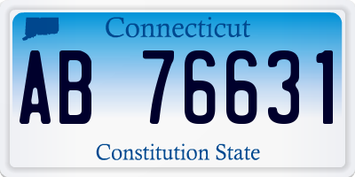 CT license plate AB76631