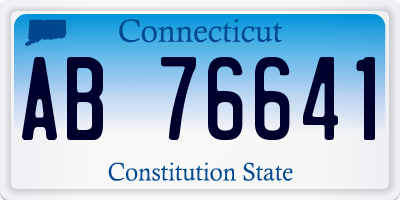 CT license plate AB76641